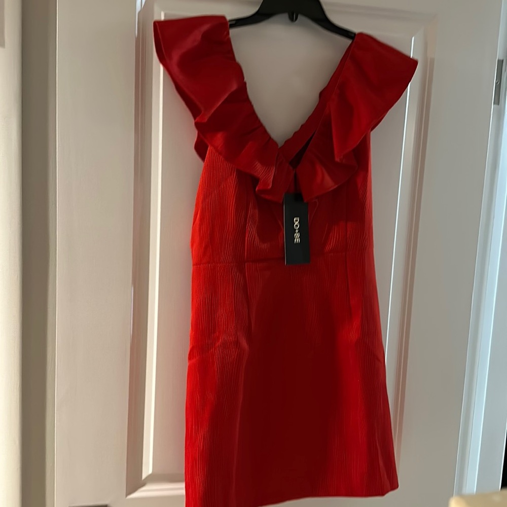 NWT DO +BE SIZE L above the knee red dress.